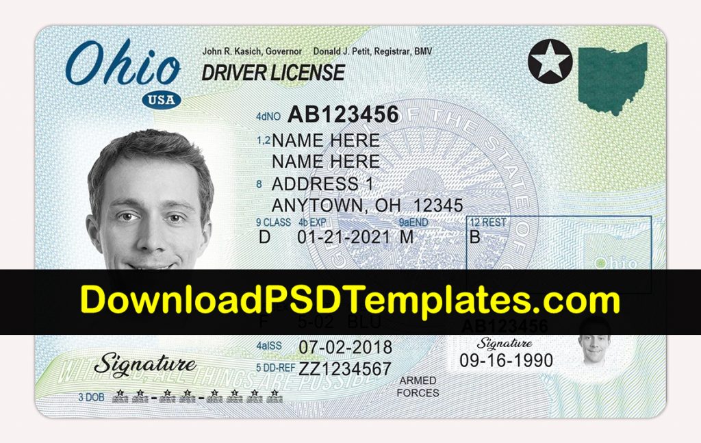 free driver license editable templates